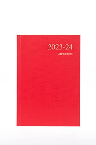 Image of Collins Debden Essentials Academic 2023-24 A5 Day to A Page Mid Year Diary Planner (Appointments) School, College or University Term Journal - July 2023 to July 2024 - Red - ESSA51M.15-2324