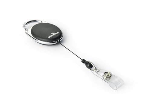 Image of Durable Badge Reel STYLE in Black | Pack of 10 | Ideal for Securely Holding Name Badges, Security Passes, Key Fobes, etc.