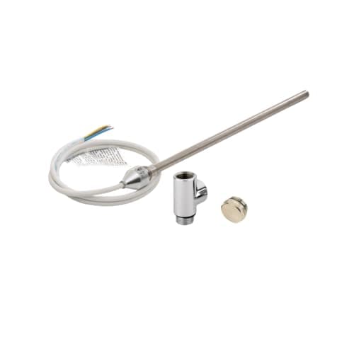 Image of Valdern DUAL FUEL TOWEL RAIL ELECTRIC HEATING ELEMENT KIT (150W / 250W / 300W / 400W / 600W) FOR BATHROOM TOWEL RAILS AND RADIATORS WARMERS/CHROME CAP WITH T PIECE AND BLANKING PLUG (300 Watt)