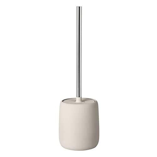 Image of blomus Toilet Brush, Ceramic, plastic, silicone, Moonbeam, H 39 cm, Ø 11 cm