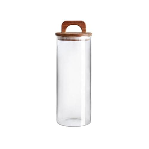 Image of soulnioi Petal Glass Jar Sealed Tea Jar Food Grade Large Capacity Sugar Jar Striped Storage Jar Round Glass Jar 28117 (1800ML)