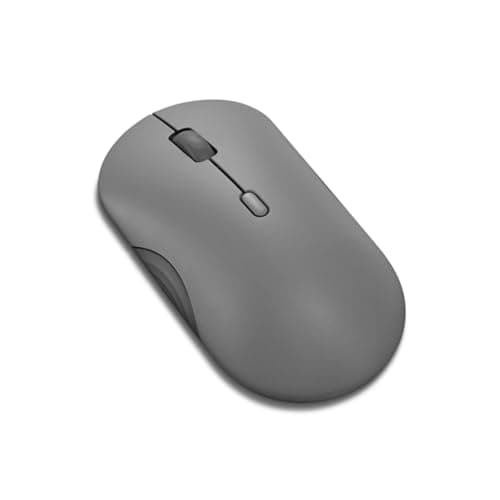 Image of Lenovo 350 – Silent Bluetooth Mouse (IR Optical, Ergonomic, Ambidextrous, Programmable Buttons, Dynamic Scroll Wheel, 3 DPI Levels, AA Battery | Supports Switch Between Multiple Devices - Luna Grey
