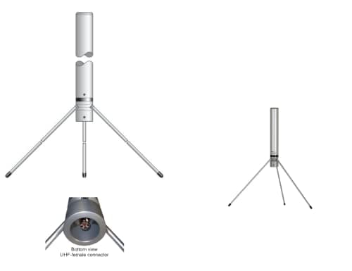 Image of Sirio GP 108-136 LB-U: 108-136 MHz 1/4 Wave Ground Plane Antenna