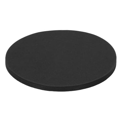 Image of Rebower 50 Sheets Circles Cutouts Paper, 4 Inch Round Origami Cardstock Construction Paper, [for Arts DIY Crafts Art Bulletin Board Decorations ] Black