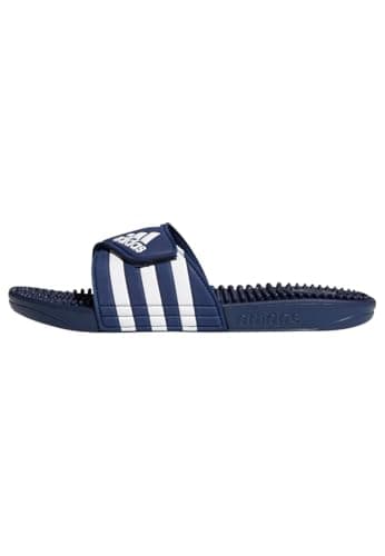 Image of adidas Unisex Adissage Slides, Dark Blue/Cloud White/Dark Blue, 5 UK