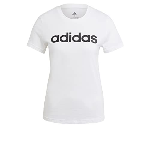 Image of adidas Women's Essentials Slim Short Sleeve T-Shirt, White/Black, S