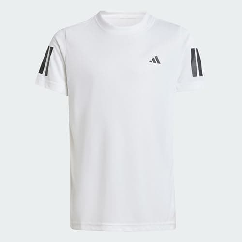 Image of adidas Boy's Boys Club Tennis 3-Stripes T-Shirt, White, 11-12 Years