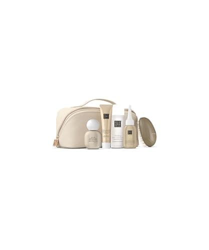 Image of RITUALS Hair Trial Set – 4 Travel-Sized Essentials + Exclusive Hairbrush in Reusable Pouch – Detox Shampoo, Dry Shampoo, Ultra Shine Mask & Hair Perfume – Perfect Gift for Hair Care & Travel