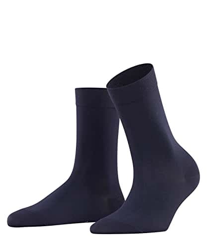 Image of FALKE Women's Cotton Touch W SO Thin Plain 1 Pair Socks, Blue (Dark Navy 6370) new - eco-friendly, 5.5-8