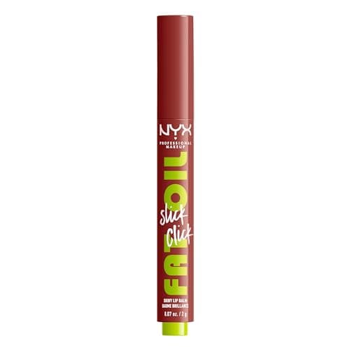 Image of NYX Professional Makeup Lip Balm, A Hint of Colour, Infused with Oils for Long Lasting Hydration, Lightweight & Vegan Formula, Fat Oil Slick Click,Going Viral