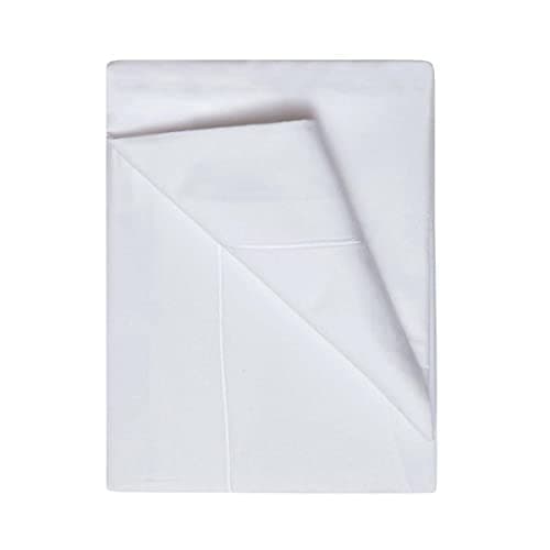 Image of Belledorm 400 Thread Count 100% Egyptian Cotton Flat Sheet, White, Super King