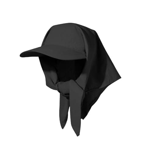 Image of Eilova Orityle Unisex Hair Bandanas With Brim Baseball Cap Scarf Quick Drying Headwear for Women Hairband, Black, One size