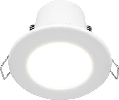 Image of Luceco F-Eco Fixed Fire Rated Downlight 450Lm 5W Ip65 3000K White Bezel