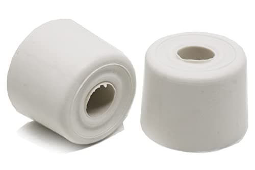 Image of fiXte Medium Wall Floor Mounted Rubber Door Stopper Bump Stop 28mm White Pack of 2
