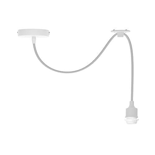 Image of LEDSone Vintage E27 Pendant Light with 2m Fabric Cable – Industrial Ceiling Hanging Lamp Adjustable Kitchen Island Light Fitting for Bedroom Living Room