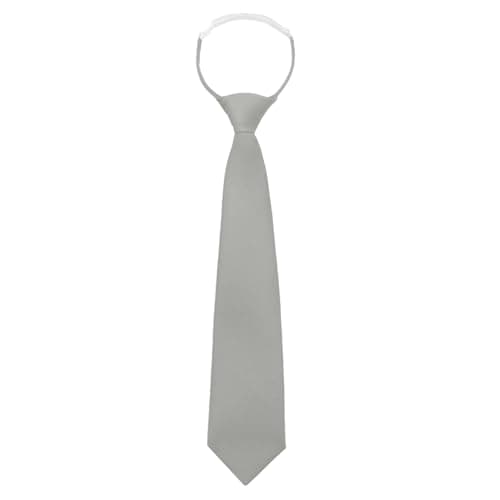 Image of Mantieqingway Ties for Women, Pre-tied Adjustable Girls/Boys Neckties for Uniforms, School, JK/JC Cosplay, T-shirt Accessory, Grey, 33 x 7 cm