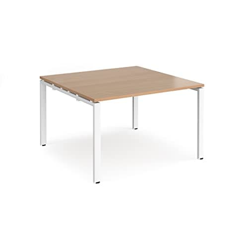 Image of Mr Office Furniture Ltd Adapt II square boardroom table - white frame (Beech, 1200mm x 1200mm)