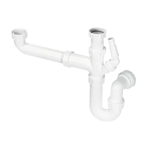 Image of Mcalpine Sk1 Bowl and A Half Sink Kit, White