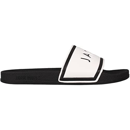 Image of Jack Wills Men Logo Sliders White/Black S (7-8)