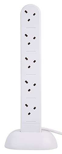 Image of pro elec 2810 10 Gang Extension Tower with 2m Cable , white