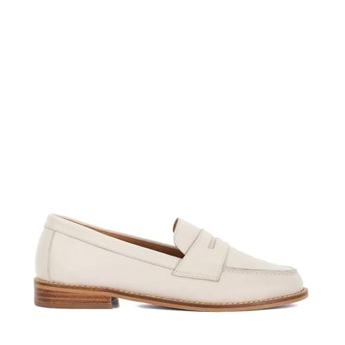 Image of Dune London Ladies GINELLI Penny Loafer Size UK 5 Loafers Ecru