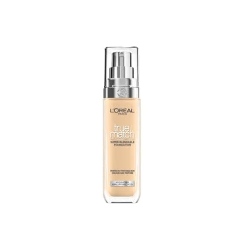 Image of L'Oréal Paris Foundation for Face, Skincare Infused with Hyaluronic Acid, True Match Hydrating Liquid Foundation for All Skin Tones, SPF 16, 2W Golden Almond, 30 ml