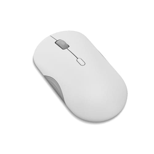 Image of Lenovo 350 – Silent Bluetooth Mouse (IR Optical, Ergonomic, Ambidextrous, Programmable Buttons, Dynamic Scroll Wheel, 3 DPI Levels, AA Battery | Supports Switch Between Multiple Devices - Cloud Grey