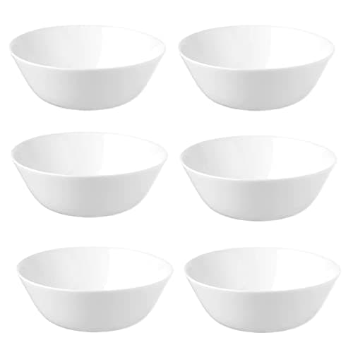 Image of I-K-E-A Set of 6 OFTAST Tempered Glass Bowl Serving Dinner Bowl Dessert Salad Pasta Bowls Set 15 cm + Free TSA Shoe Bag, White