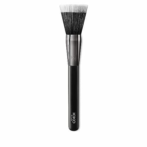 Image of KIKO Milano Face 04 Stippling Foundation Brush | Cone-shaped brush with synthetic bristles for applying liquid or cream foundation