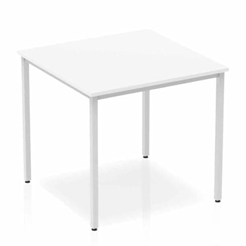 Image of OPO Impulse Freestanding 1200mm Straight Boardroom Table Attractive Box Frame Legs | Sturdy Build Weather & Heat Resistant Melamine Finish Rectangular Table White 800