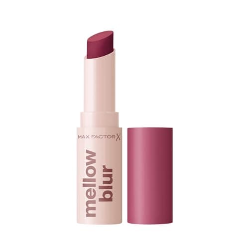 Image of Max Factor Mellow Blur Lipstick, 50 Brushed Berry, Lipstick, Soft-Blurring, Instant Blur, Pillow-Soft Lips, Buildable, Soft-Matte Pigment, 3.5g
