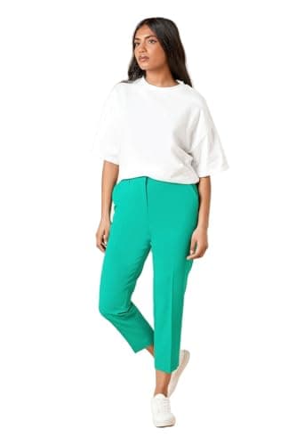 Image of Dorothy Perkins Petite Ankle Grazer Trouser, 10, Green