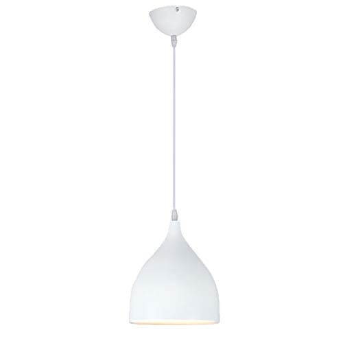 Image of Mengjay Metal Chandelier Pendant Light Industrial Hanging Lamp Vintage Style Industrial E27 Socket Ceiling Light Retro Lampshade Metal Aluminum Attic Coffee (White)