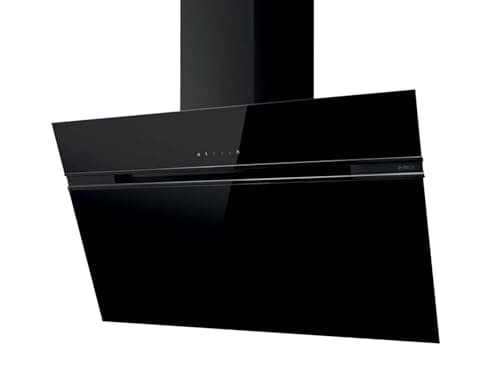 Image of Elica ASC-LED-90BLK 90 cm Angled Chimney Cooker Hood - Black Glass
