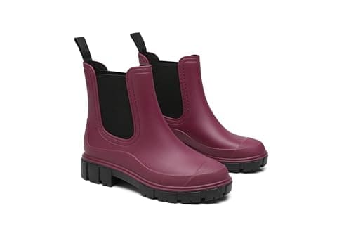 Image of IVACHY Women's Wellies Boots - Fashion Ankle boots for ladies- Chelsea Booties - Waterproof Rain Boots Wellingtons Boota