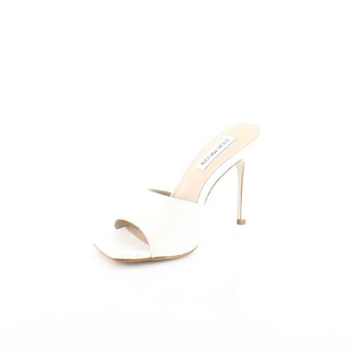 Image of Steve Madden Women's Signal Heeled Sandal, White Leather, 8 UK