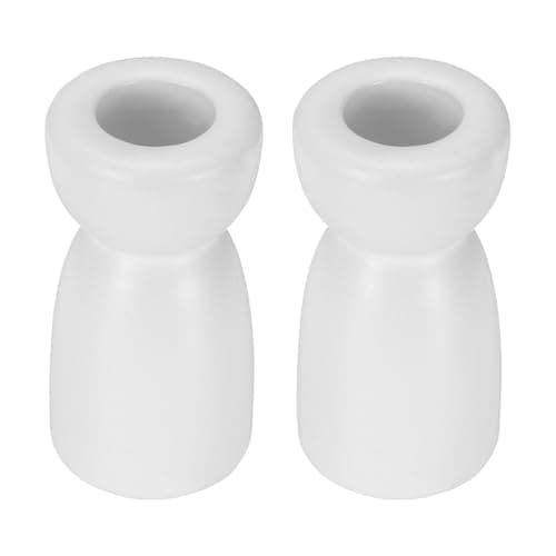 Image of sourcing map 2 Pack Candlestick Holder White Ceramic Taper Candle Holder Candle Stand Holders Modern Style Decoration for Centerpiece Tabletops Anniversary