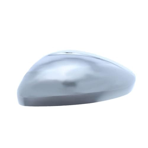 Image of XYZ Parts Wing Door Mirror Cover Cap Casing Chrome Finish Compatible with Peugeot 208 Hatchback 2012-2019 UK Passengers Side Left Hand Replacement