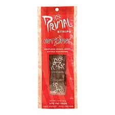 Image of Primal Spirit, Vegan Meatless Jerky Strips - High Energy, High Protein, Non-GMO, 93% Fat-Free Snacks, Vegan Jerky - 28g, Pack of 1 Hot & Spicy Flavour
