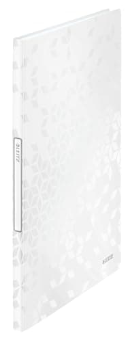 Image of Leitz A4 Display Book, 20 Pockets, 40 Sheet Capacity, Transparent Pockets, White, WOW Range, 46310001