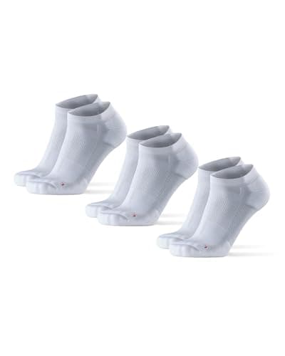 Image of DANISH ENDURANCE Cushioned Ankle Running Socks for Long Distances, Anti-Blister, Men & Women, Unisex, 3 Pack, White, 9-12