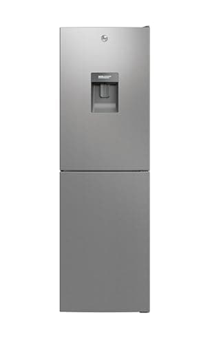 Image of Hoover H-FRIDGE 300 Freestanding Fridge Freezer 50/50 with Water Dispenser, 2 Doors, Low Frost Technology, E Class, 246L Total Capacity, Internal Display, Silver, 54.5x55x176 cm - HOCT3L517EWSK-1
