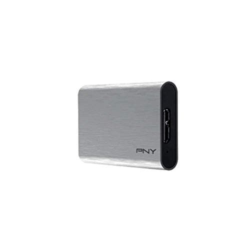 Image of PNY Portable SSD Elite Silver USB 3.1 (480GB), Brush Grey