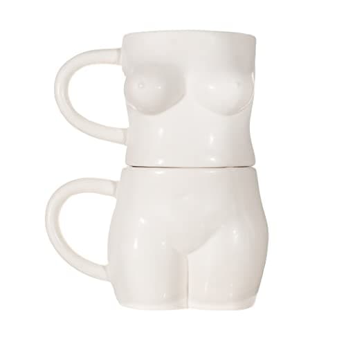 Image of Sass & Belle Body Stacking Mugs White - Set of 2