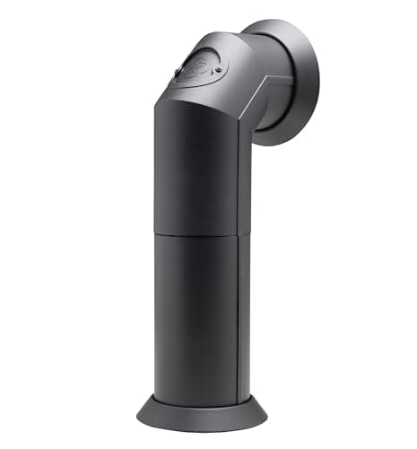 Image of Dimplex Stove Pipe, Matt Black Plastic Flue Pipe Accessory for Electric Stoves and Freestanding Fires, Angled With 2 Size Options