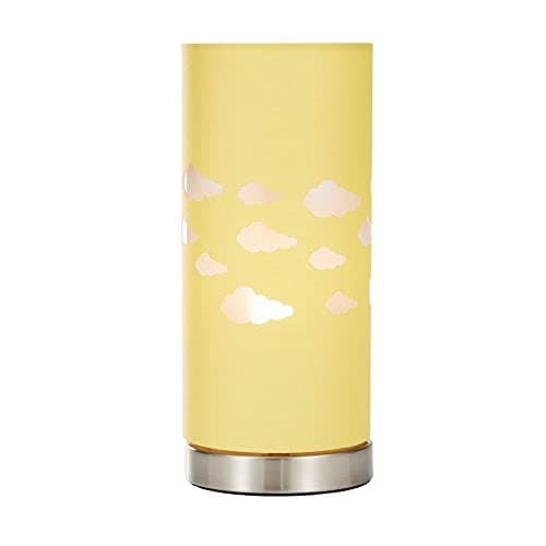 Image of LITECRAFT Glow Cloud Table Lamp Children's LED with Ochre Shade - Satin Chrome