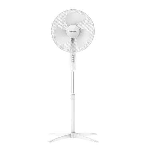 Image of REQUISITE NEEDS HOMILEC - Fan 16" Electric Oscillating Floor Standing Tall Pedestal Air Cooling Fan – Multi-Speed Setting - Great for Home and Office - (White)