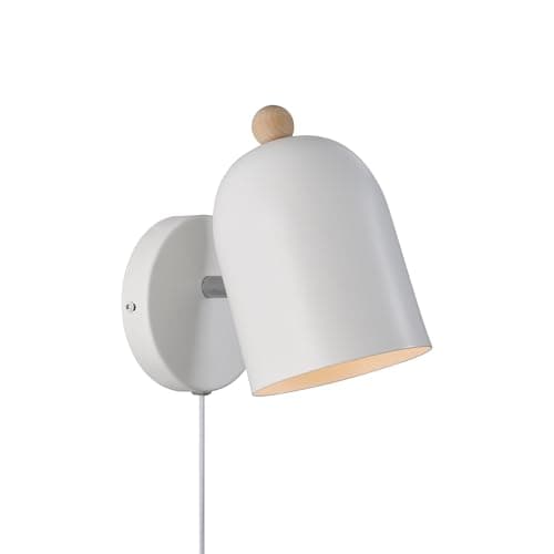 Image of Nordlux Gaston Indoor Wall Light White Metal E27 Adjustable Head - Bedroom, Bedside, Living Room Plug in or Mains Powered, IP20