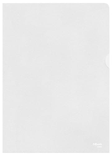 Image of Esselte Quality Folder, pack of 100, Holds up to 40 A4 sheets, Transparent, Matte, 85 Micron PP Material, 54852