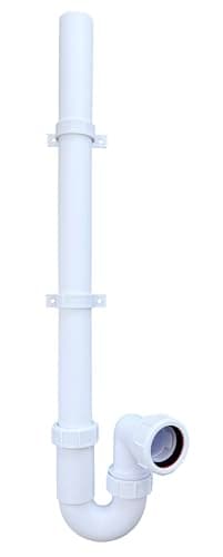 Image of PlumbEZ Multi-Fit 40mm 1.1/2" Standpipe Trap with Washing Machine Pipe, 75mm Seal, Multifit Outlet - Ideal Washing Machine Waste Pipe Connector & Drainage Solution BS EN 274-1:2002 Compliant